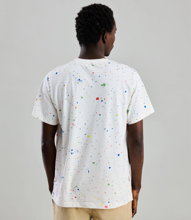 BRAVA t-shirt van biologisch katoen SPLASH OFFWHITE