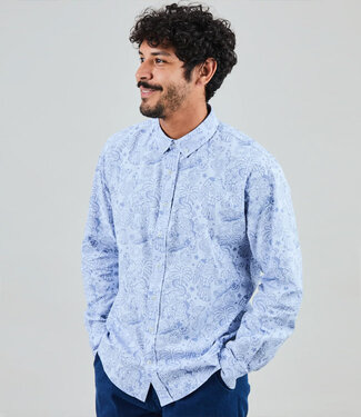 BRAVA fabrics BRAVA overhemd CROCO BLUE van biologisch katoen