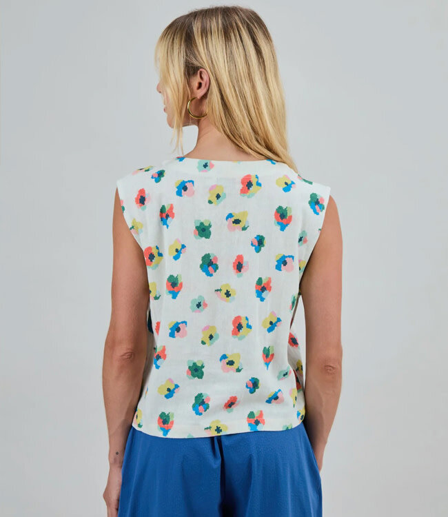 BRAVA mouwloze blouse ROAR ecovero linnen