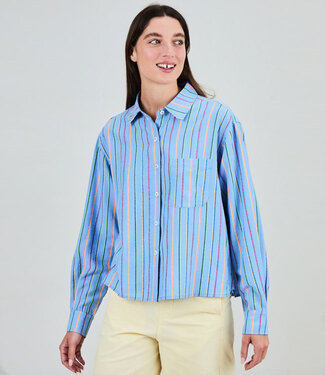 BRAVA fabrics BRAVA gestreepte blouse ULLA met print van ecovero