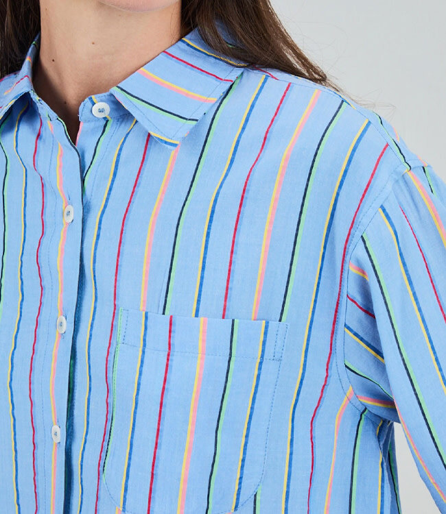 BRAVA gestreepte blouse ULLA met print van ecovero