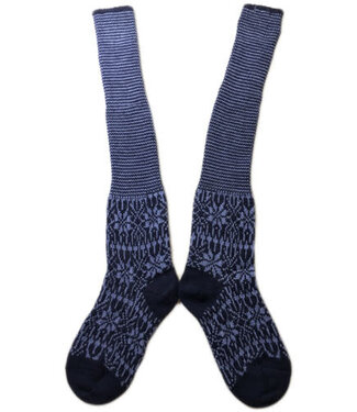 Hirsch Natur HIRSCH NATUR wollen Noorse KNIEKOUSEN donkerblauw lichtblauw 430 88