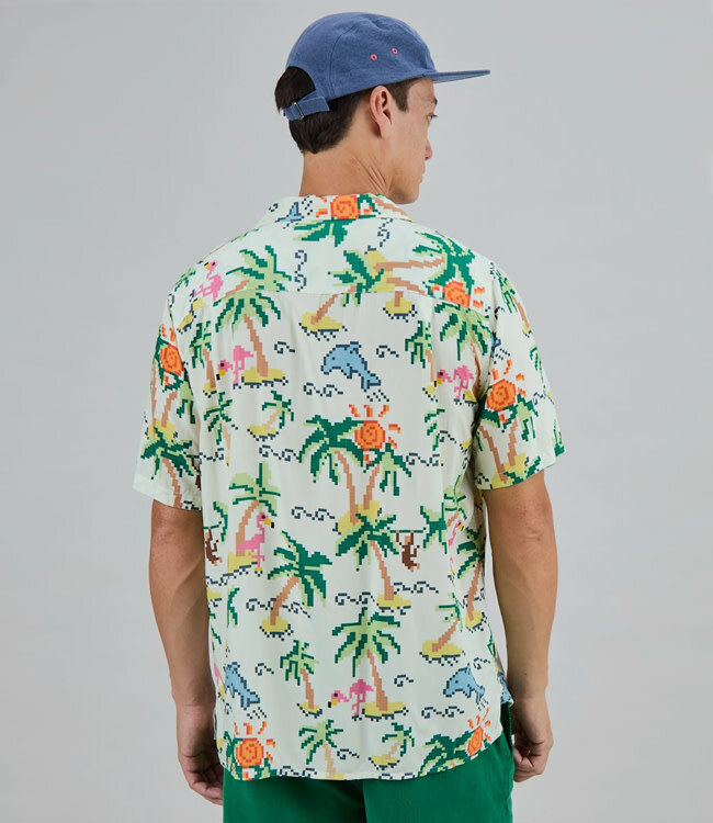 BRAVA overhemd korte mouw ALOHA TROPICAL ecovero