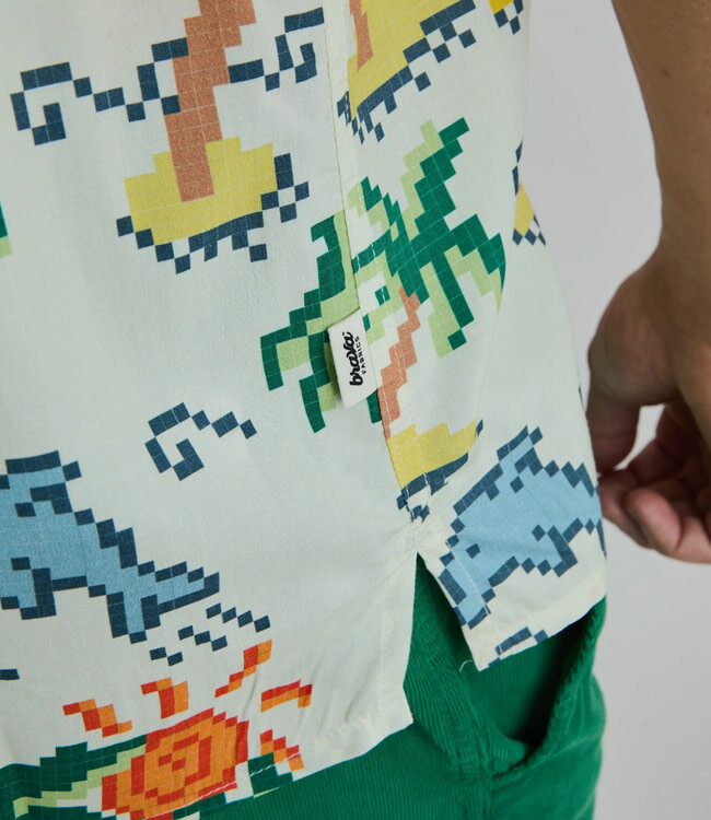 BRAVA overhemd korte mouw ALOHA TROPICAL ecovero