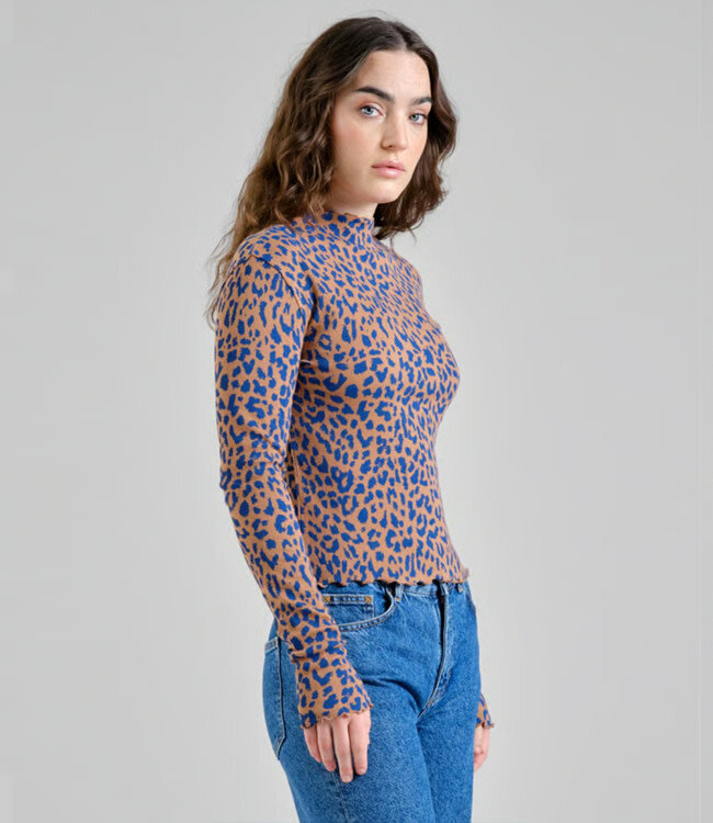 DEDICATED rib shirt RYD LEOPARD van biologisch katoen