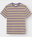 DEDICATED shirt GUSTAV STRIPES PURPLE biologisch katoen