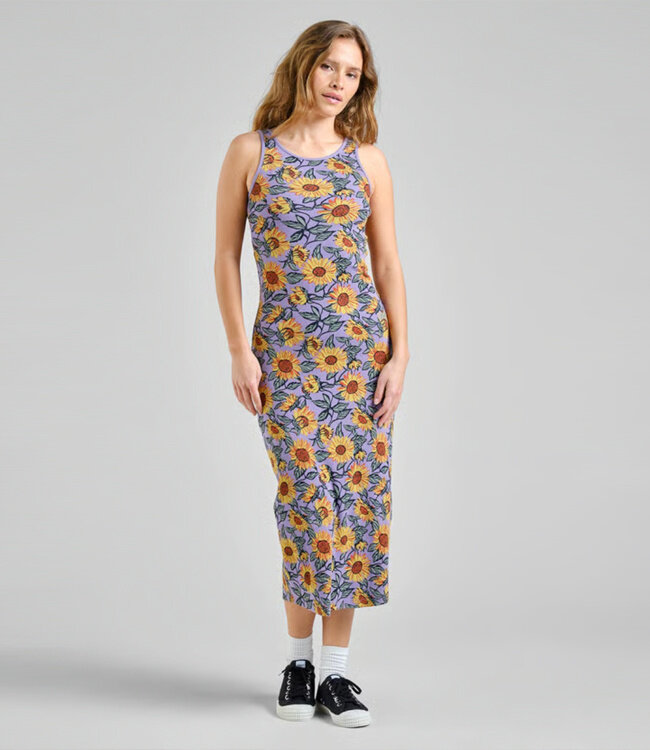 DEDICATED maxi jurk MOTALA SUNFLOWER biologisch katoen