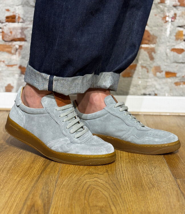 EL NATURALISTA duurzame sneaker GEO DENIM suede