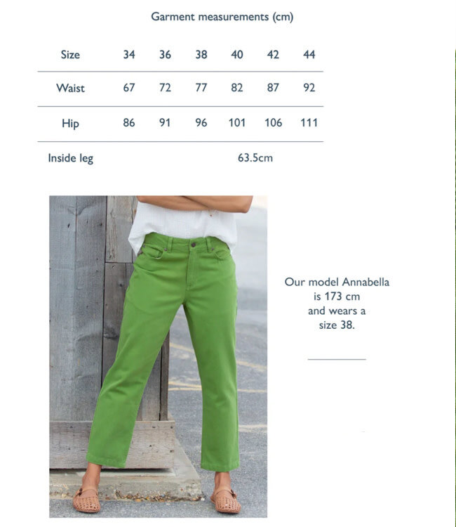 KITE wide leg spijkerbroek ZITA GREEN van biologisch katoen