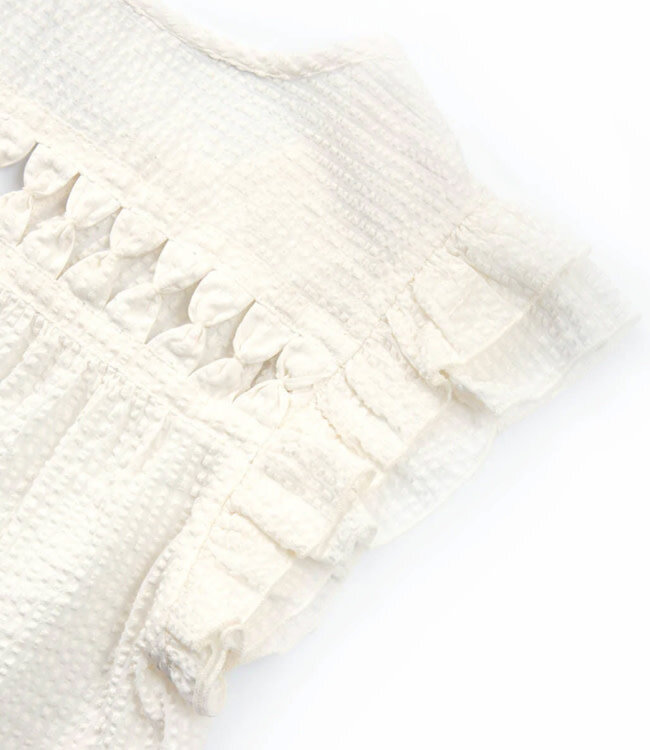 KITE seersucker blouse WINNIE WHITE van biologisch katoen