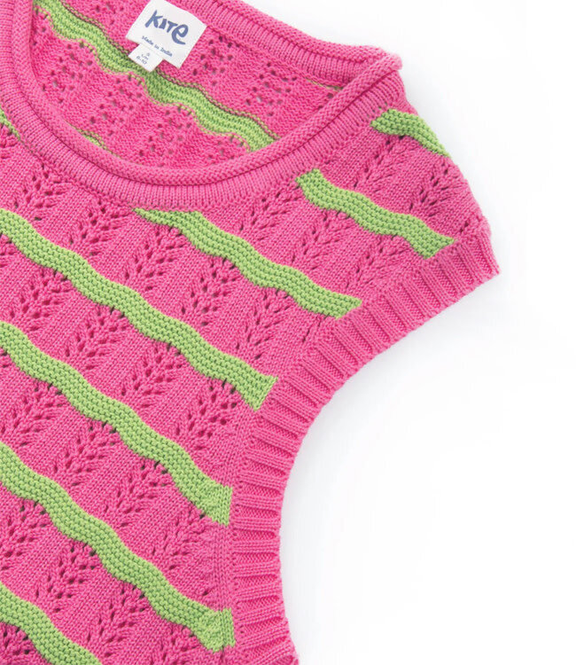 KITE gebreide spencer TARA MULTI van biologisch katoen