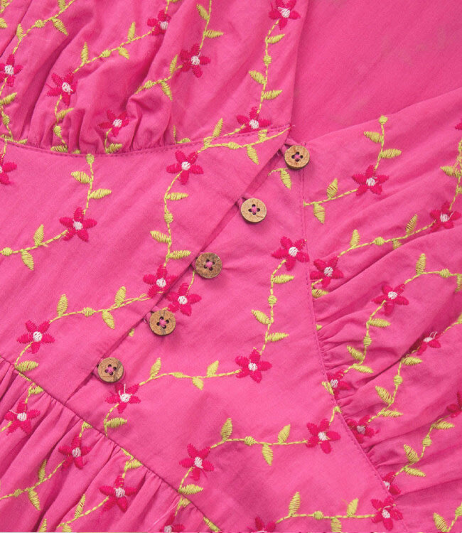 KITE jurk met borduursel CHERRY BLOSSOM biologisch katoen