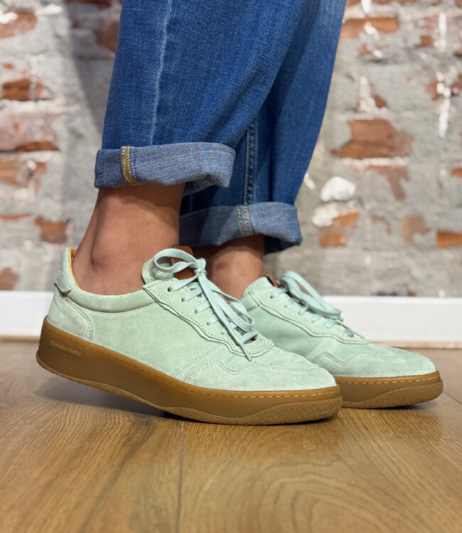 EL NATURALISTA duurzame sneaker GEO MINT suede