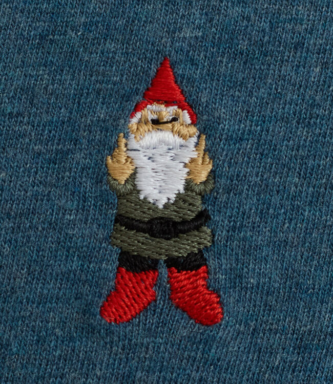 REVOLUTION T-shirt GNOME BLUE biologisch katoen