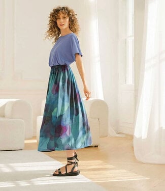 WIDDA WiDDA duurzame midi rok CYLIP CLOUDS van tencel