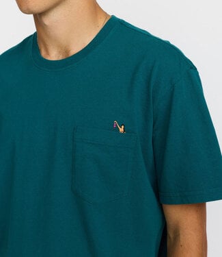 REVOLUTION REVOLUTION T-shirt FLASH PETROL biologisch katoen