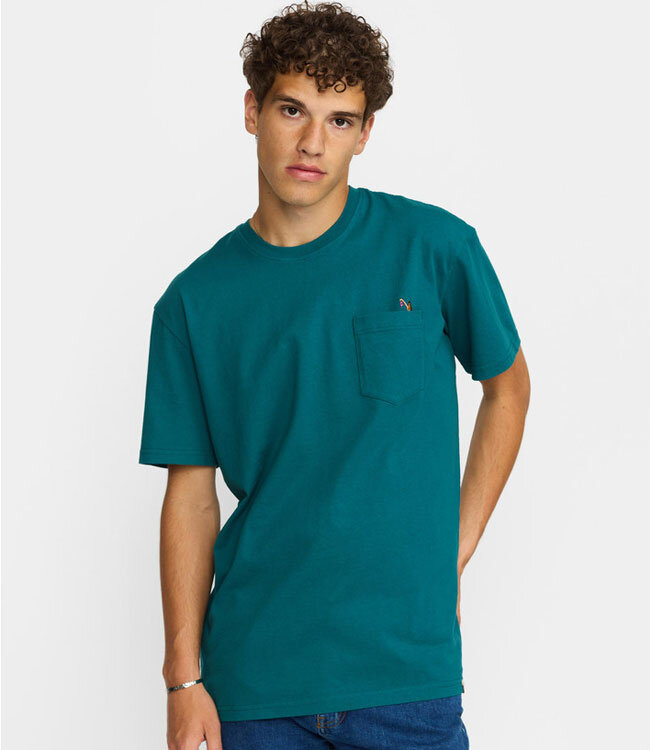 REVOLUTION T-shirt FLASH PETROL biologisch katoen