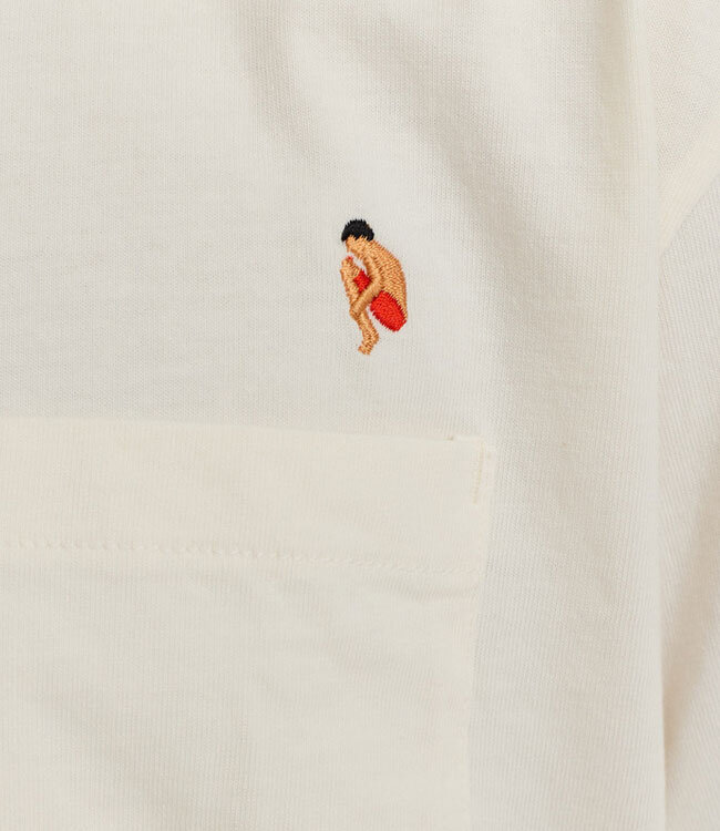 REVOLUTION T-shirt BOMMETJE OFFWHITE biologisch katoen