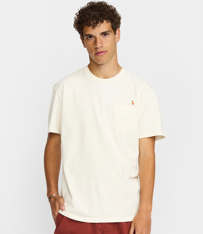 REVOLUTION T-shirt BOMMETJE OFFWHITE biologisch katoen