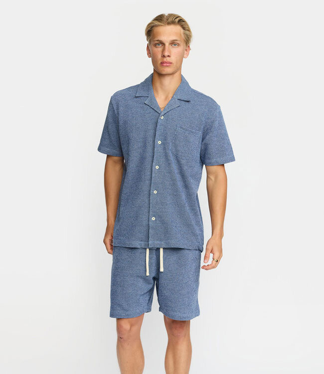 REVOLUTION shirt CUBA BLUE MELANGE biologisch katoen