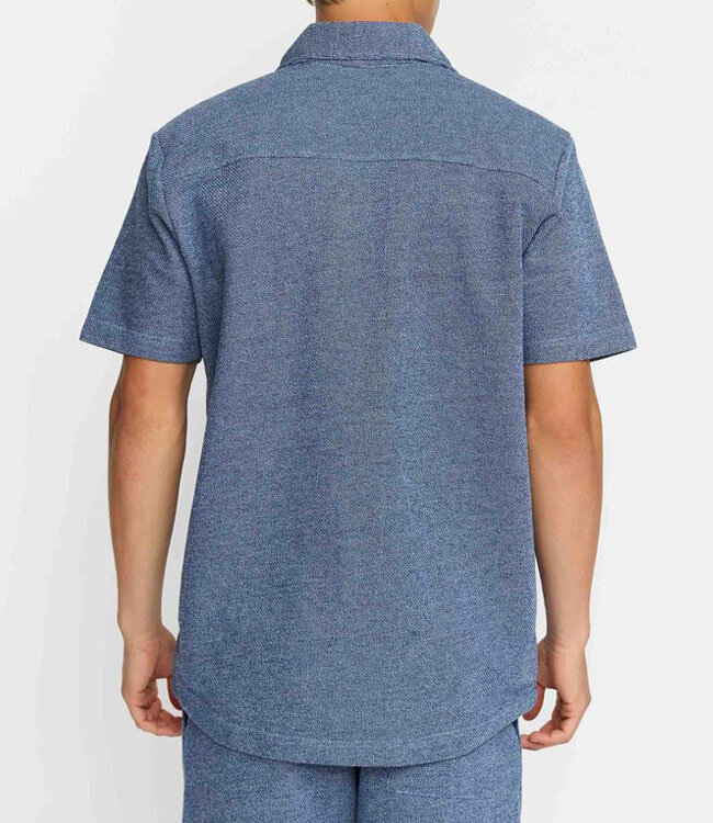 REVOLUTION shirt CUBA BLUE MELANGE biologisch katoen