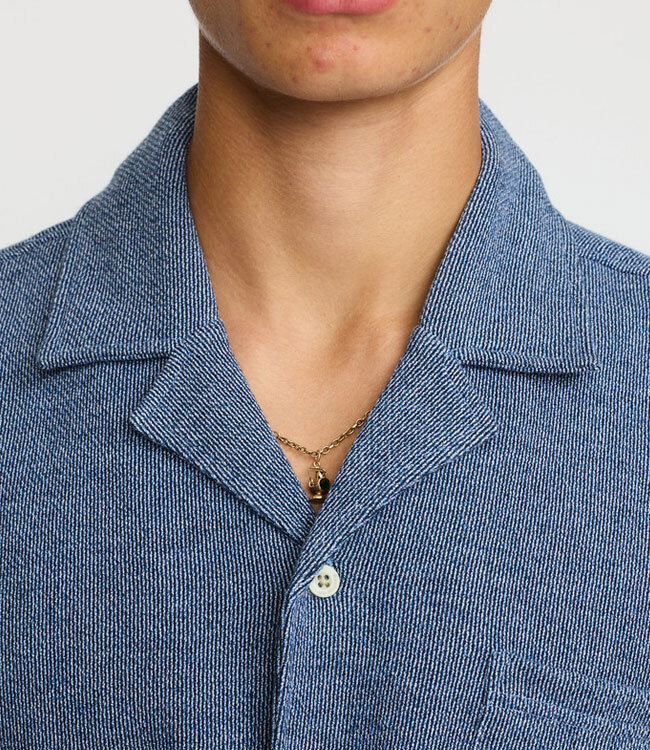 REVOLUTION shirt CUBA BLUE MELANGE biologisch katoen