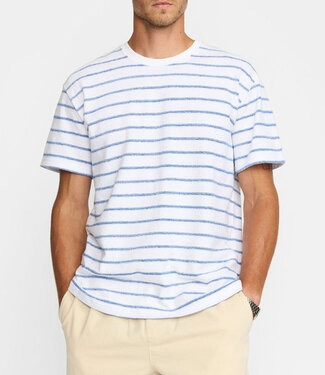 REVOLUTION REVOLUTION gestreept shirt TERRY BLUE WHITE biologisch katoen