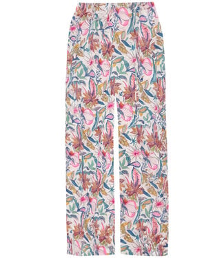 HIMALAYA linnen broek ZAAR FLORAL met print pure linnen