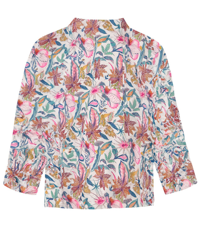 HIMALAYA linnen blouse FLORAL met print pure linnen