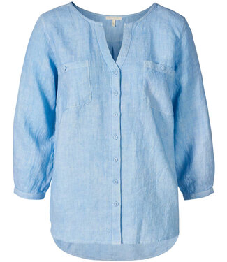 HIMALAYA linnen blouse EVI BLUE van pure linnen