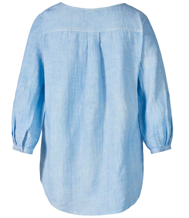 HIMALAYA linnen blouse EVI BLUE van pure linnen