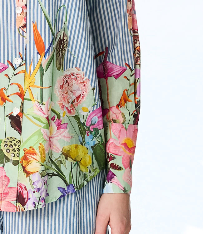 HIMALAYA gestreepte blouse LEA FLOWER biologisch katoen