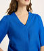 LANIUS v-hals blouse BARBRA LAPIS van bio linnen