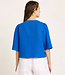 LANIUS v-hals blouse BARBRA LAPIS van bio linnen