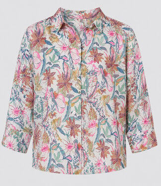HIMALAYA linnen blouse FLORAL met print pure linnen
