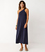 SKFK a-symmetrische jurk NAIADE NAVY one shoulder van modal