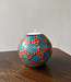 FAIRTRADE gekleurde waxinelichthouder van speksteen TURQUOISE ORANGE