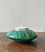 FAIRTRADE gekleurde waxinelichthouder van speksteen GREEN