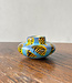 FAIRTRADE gekleurde kaarsen houder van speksteen YELLOW BLUE