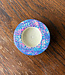 FAIRTRADE gekleurde waxinelichhouder van speksteen AQUA BLUE
