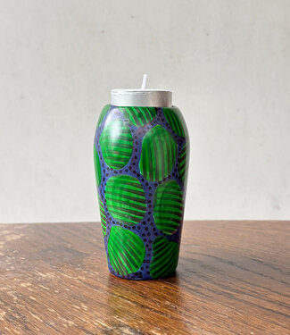 Colours of Africa FAIRTRADE gekleurde waxinelichthouder van speksteen MELON