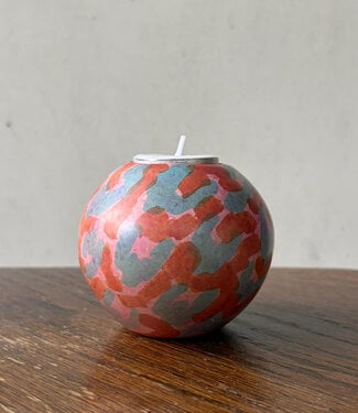 Colours of Africa FAIRTRADE gekleurde waxinelichthouder van speksteen WILD PINK