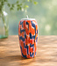 FAIRTRADE gekleurde waxinelichthouder van speksteen PURPLE ORANGE