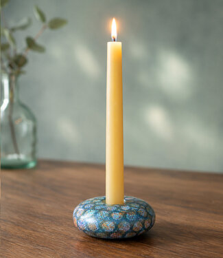 Colours of Africa FAIRTRADE gekleurde kaarsen houder van speksteen PETROL