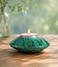 FAIRTRADE gekleurde waxinelichthouder van speksteen GREEN