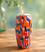 FAIRTRADE gekleurde waxinelichthouder van speksteen PURPLE ORANGE