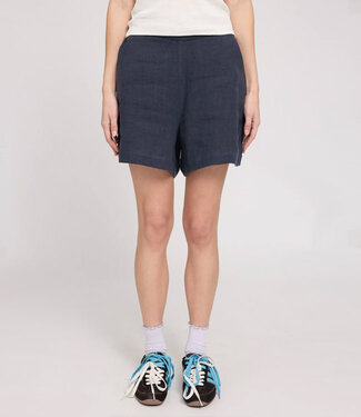MAZINE MAZINE korte pure linnen broek NALA NAVY