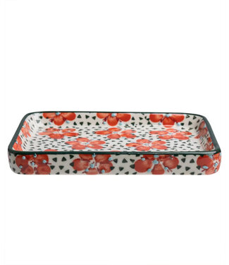 Tranquillo TRANQUILLO Zeep schaaltje van keramiek  ORANGE FLOWER Handmade & Fairtrade
