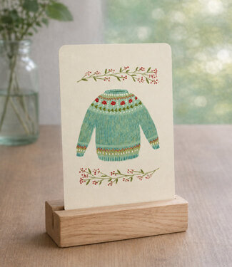 Illu-ster Wens kaart WARM SWEATER  A6 van illu-ster