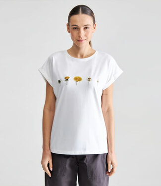 Dedicated DEDICATED shirt VISBY DANDELION WHITE biologisch katoen
